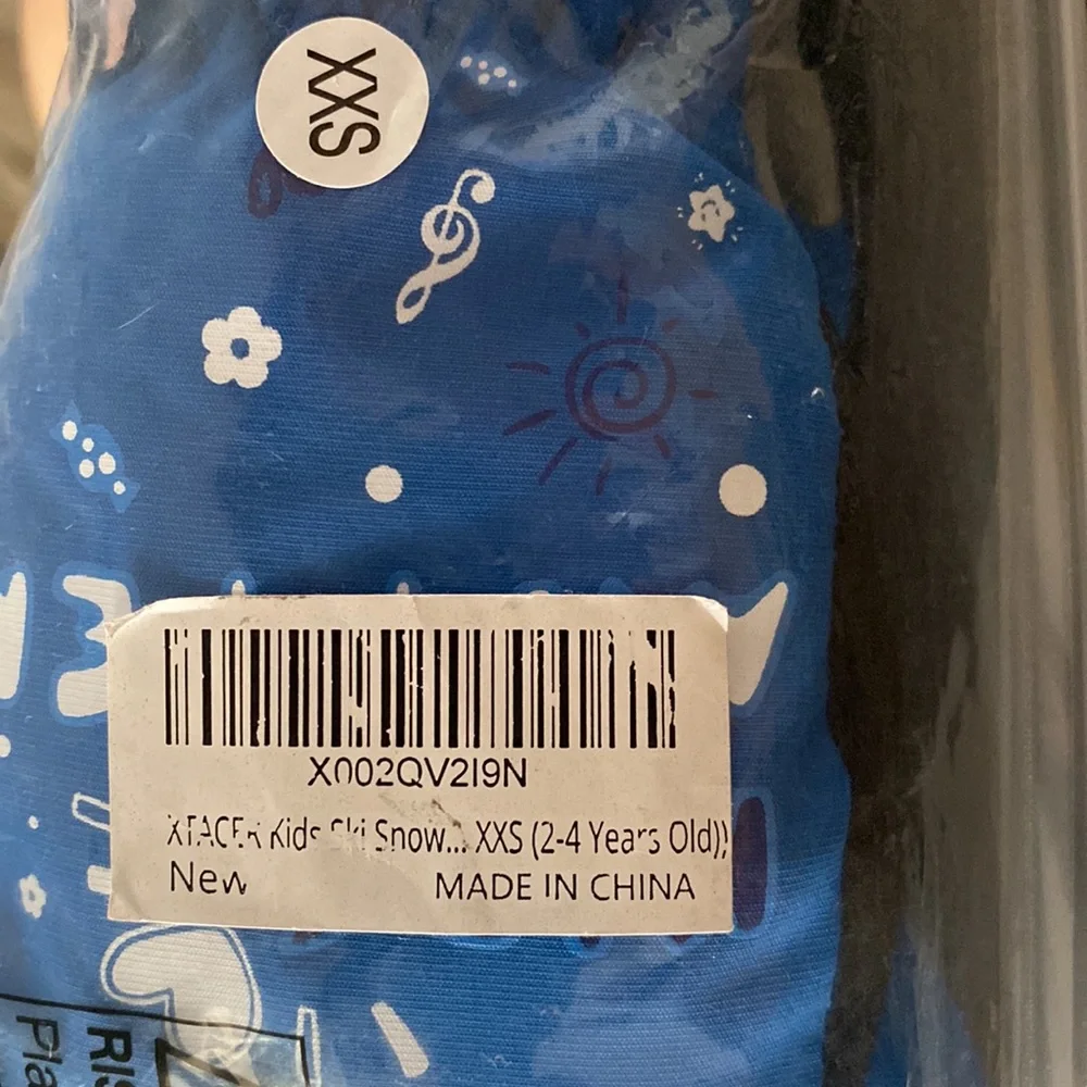 XTACER Kid’s Blue Ski, Snow Mittens Size XXS (2-4‎ Years Old)